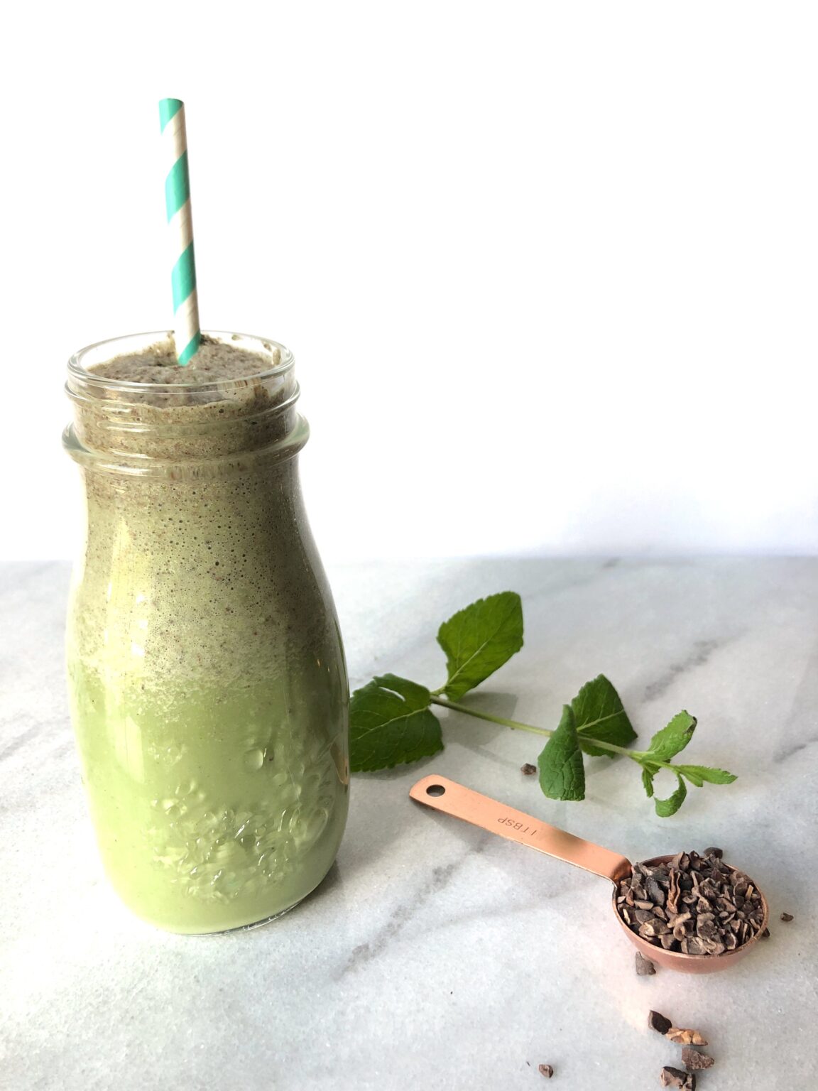 mint chocolate protein shake, shamrock shake