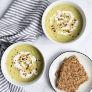 vegan broccoli soup with cashew cream