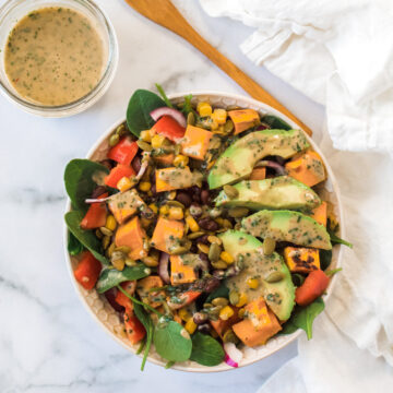 Mexican salad recipe with black beans and sweet potato