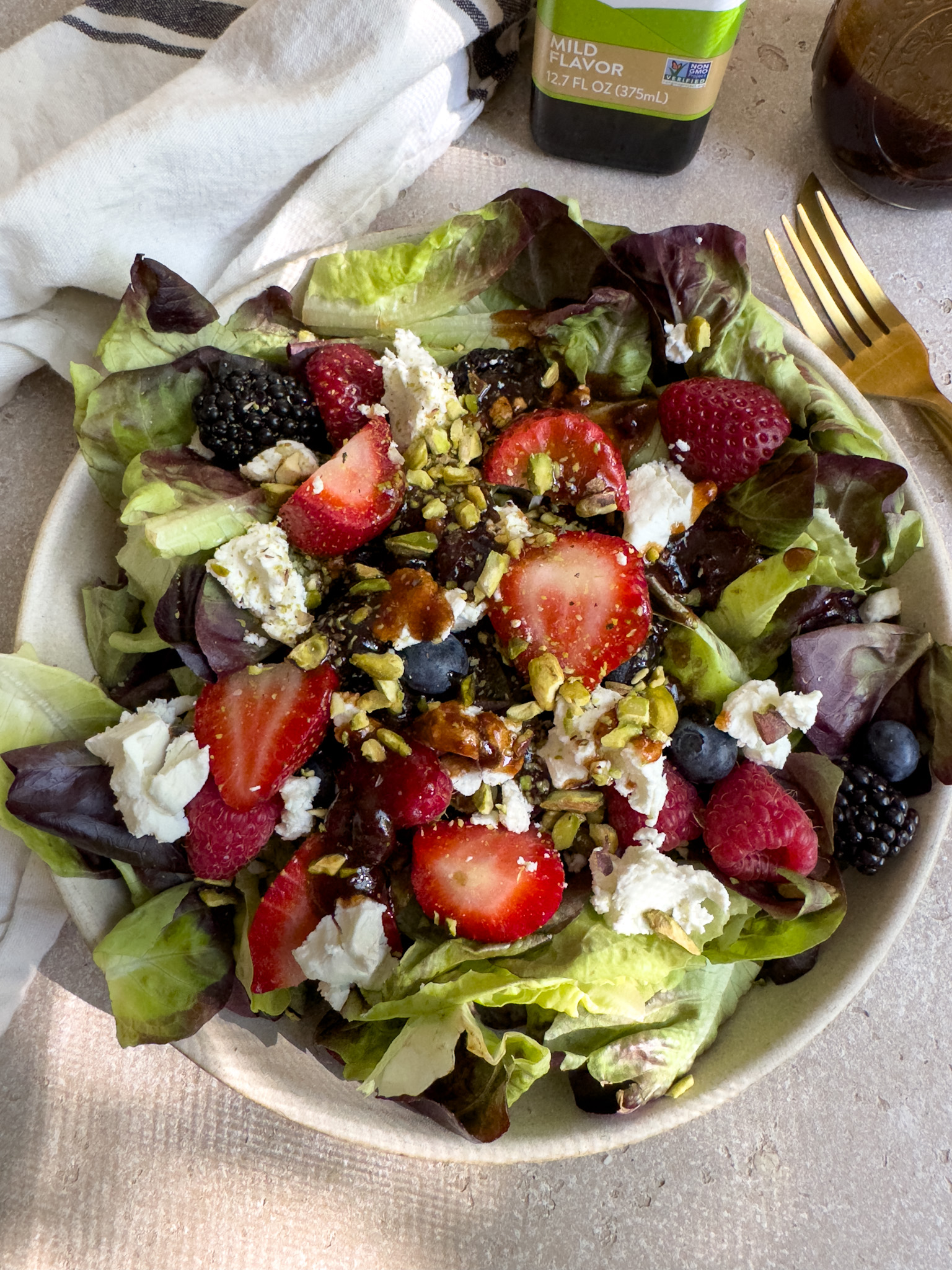 Fresh summer mixed berry salad