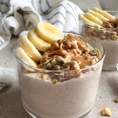High protein banana pudding. The perfect perimenopause snack.