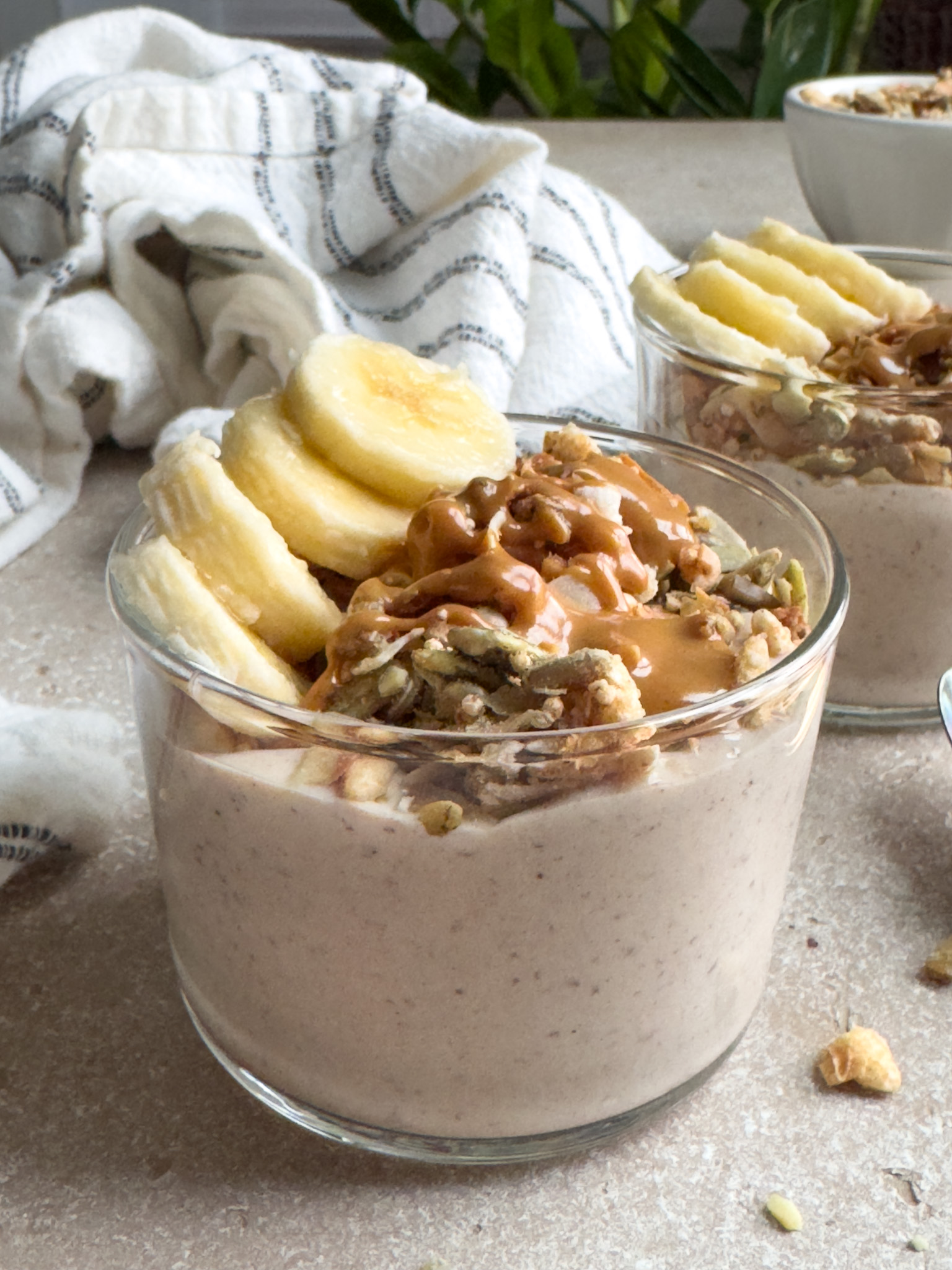 High protein banana pudding. The perfect perimenopause snack.