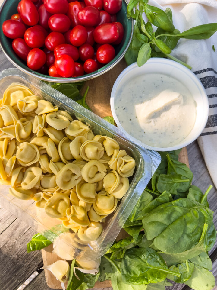 Ingredients for Boursin tomato pasta