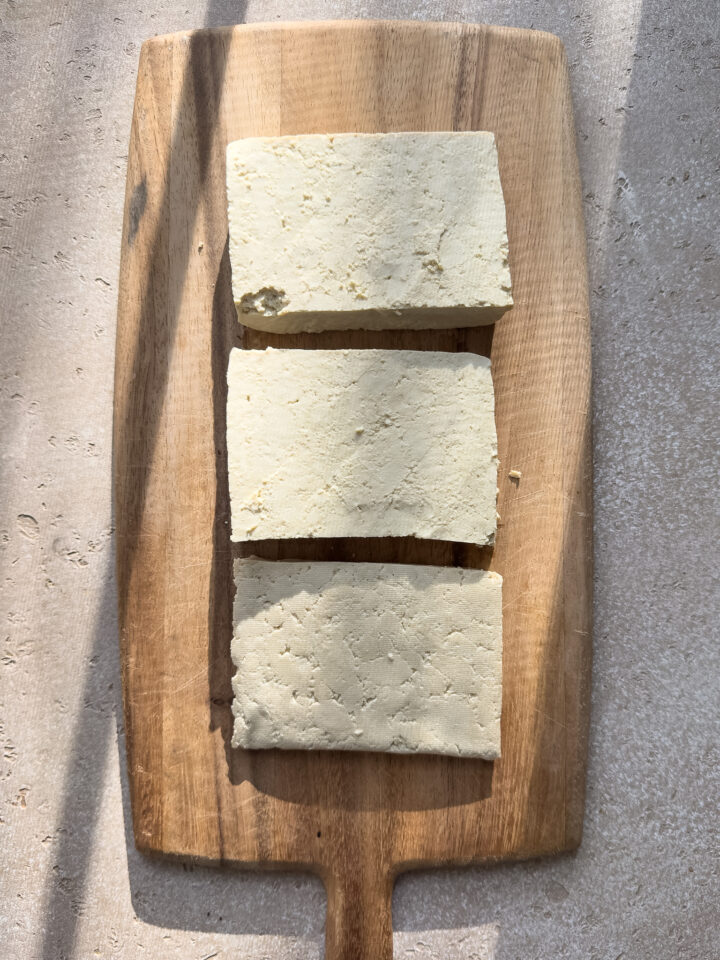 Tofu cuts for sticky tofu